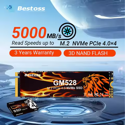 Bestoss NVMe SSD PCIe 4.0 M.2 2280 TLC 512GB 1TB 2TB Internal Solid State Drive for Gaming Laptops a