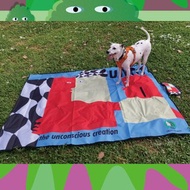 抽象臉藝術插畫野餐墊 戶外露營防潮防水帳篷沙灘墊 原創設計