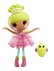 Doll- Pix E. Flutters & Pet Firefly, 13" Fairy Doll with Florescent Yellow Hair, Pink Outfit & Acces