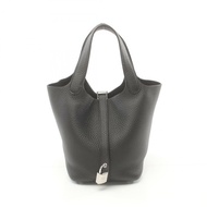 HERMES Picotin Lock PM 手提包 W Taurillon Clemence 黑色 SHW 二手