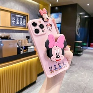 Cartoon Minnie Mickey Doll Holder Phone Case for Honor X7D X8C X5B X7c X9c X6B X9B X9A Huawei P60 P5