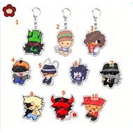 Forsaken Keychains Game Guest 1337 Noob Sedletsky John Doe c00lkid Elliot Cartoon KeyRing Pendant Ga