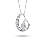 SK Jewellery Celeste Drop 14K White Gold Diamond Pendant