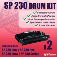 2 Units Compatible Drum Kit Ricoh SP230L SP 230L SP230H SP 230 SP230 TYPE 40824 for Ricoh Printer SP