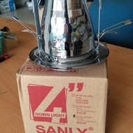 Fitting Tanam Lampu Downlight 4 inch 4" inci Putih White