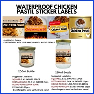 ➹ ♀ ♟ WATERPROOF CHICKEN PASTIL STICKER LABELS