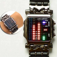 Jam Tangan Led Binary TVG Original Stainliss Steel Free Kotak