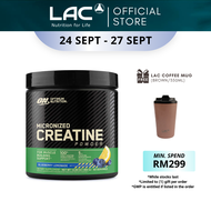 [Expiry July 2027] Optimum Nutrition Micronized Creatine Powder Blueberry Lemonade 12.69 oz (360g)