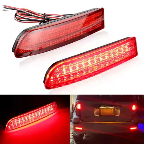 2PCS LED Rear Bumper Reflector Light For Toyota Avensis Alphard Estima RAV4 Gaia PREVIA IPSUM Tail B