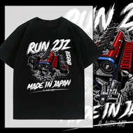 Toyota 2JZ Engine T Shirt 🚗 RUN 2JZ Made In Japan JDM Legend Tee 100% Cotton Unisex Lelaki Wanita S-