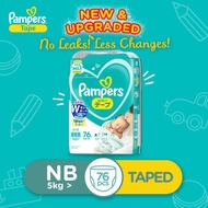 New Pampers Baby Dry Taped 76 X 4 Pcs New Born Baby Diaper 5 Kg