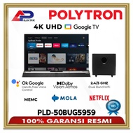 LED POLYTRON 4K 50Inch Google tv+Soundbar PLD-50BUG5959