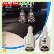 GSWLTT Car Speaker Wire Terminal, Pure Copper 0GA 4GA 8GA Car Audio Connector, Gold Silver Audio Amp