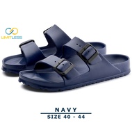 Sandal Pria Strap Trendy Terbaru Sendal slide Cowok Kekinian Tahan Air Eva Jelly Anti Slip Korean St