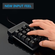【READY STOCK】Wired USB Numeric Keypad Slim Mini Mechanical Number Pad Digital Keyboard 19 Keys For L