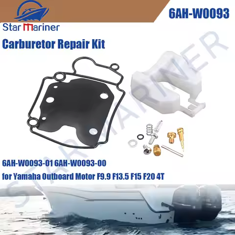 Boat Engine Carburetor Repair Kit 6AH-W0093-00 6AH-W0093-01 for Yamaha F9.9 F13.5 F15 F20 4T Outboar