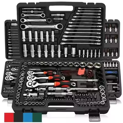 46pcs Socket Set Car Repair Tool Ratchet Wrench Pawl Spanner Screwdriver Professional Metalworking K