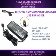 Lenovo 20v 2.25a USB Pin 45W V130-15iKB Charger Adapter Original Lenovo Laptop Charger