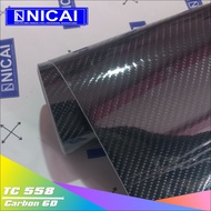 6D Glossy NICAI carbon scotlet Sticker roll (50cm x 9 meters)