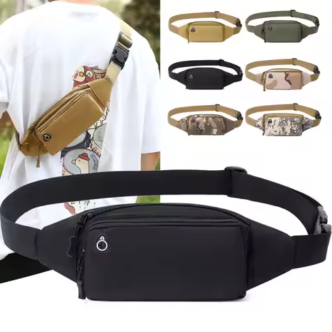 Men Waist Bag Fanny Pack Chest Bags Hip Bum Bag Ladies Travel Belt Bag Crossbody Money Pouch Chest B