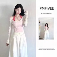 Jazz dance outfit, fall street dance outfit, long sleeve shirt with loose pants