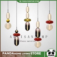 PANDA Designer Creative Stained Glass Pendant Light Artistic Bedroom Bedside Hanging Lamp Dining Kit