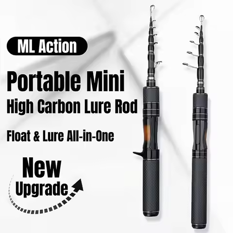 Fishing Rod Telescopic Fishing Rod Solid Tip Ultralight Lure Rod 1.5m and 1.8m Travel Handle Telesco