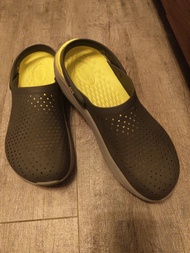 Crocs Literide 灰色黃色拖鞋