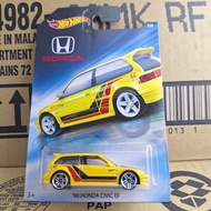 Hotwheels 90 HONDA CIVIC EF 2/8 Metal Car (kg28)