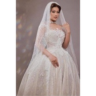 Bridal veil, sparkling pearl sequin veil