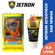 JETRON Scooter 10W40 Sn Mb Fully Synthetic Ester Engine Oil/ Minyak Hitam Skuter (0.9L)