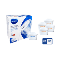 【BRITA】馬利拉濾水壺Marella XL 3.5L(白色)+去水垢濾芯4入+全效濾芯1入