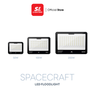 SL LIGHTING | LED FLOODLIGHT โคมไฟฟลัดไลท์ ไฟส่องป้าย รุ่น SPACECRAFT-65K 50W 100W 200W -มาพร้อม Sur