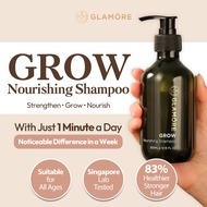 GLAMORE GROW Shampoo for Thicker, Fuller Hair | Reduces Hair Loss | Strengthens Roots | SG Seller