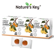 Great Value OfferNatures Key Loquat Pear Gummies Natural Throat Relief for Dryness Hoarseness Sugar-