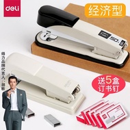 Deli Stapler Large Heavy-Duty Rotatable Student Thickened Simple Multifunctional Stapler No. 12 Staples845334