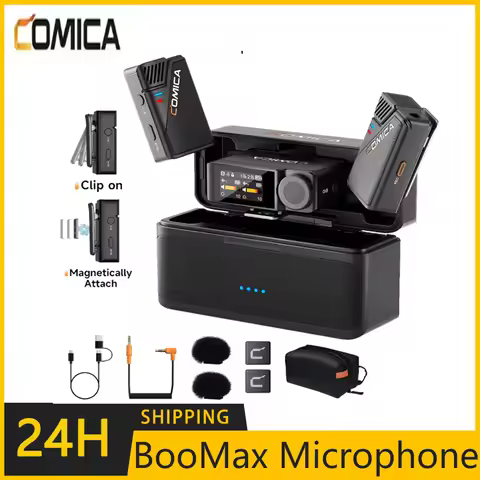 Comica BooMax Dual-channe 2.4G 32-bit Float Internal Recording Wireless Microphone Recording Cardioi