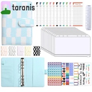 TARANIS Money Saving Binder, PU Leather Loose-Leaf Money Saving Challenge Book, Waterproof Large Cap