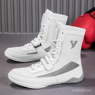 Style Wrestling Shoes Indoor Training Shoes Boxing Shoes Large Size High-Top Boxing Shoes
