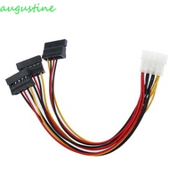 AUGUSTINE SATA Power Cable Splitter Converter SATA Male To 3 Female 1 To 3 Extension Cable Male to Female Power Lead Connector Wire Power Extension Cable