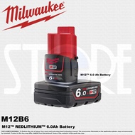 Milwaukee 12V Red Lithium-ion Battery (3.0A/4.0Ah/6.0Ah)