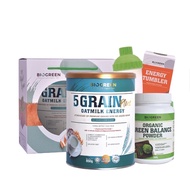 BIOGREEN Sweet’less Package (5 Grain Plus Oatmilk + Green Balance Powder)