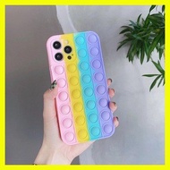 ✆ ▪ ♨ Pop It Fidget Rainbow Silicone Case REALME C15