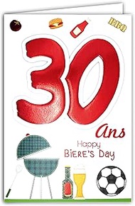 Age Mv Beer Football BBQ Hamburger Party Friends 30th Birthday Card 69-2028