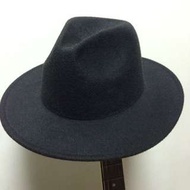 羊毛紳士帽（黑）寬帽沿 高質感非Zara,H&amp;M