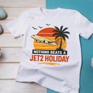 Funny Children's T-Shirt Retro Nothing Beats A Jet2 Holiday Natural Lover Summer For Girls And Boys 