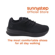 Sunnystep - Balance Knit Runner - Full Black - Most Comfortable Walking Shoes
