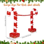 【Ekko Crpss】 Christmas Candy Cane Striped Inflatable Limbo Game for s Inflatable Limbo Party Game Fu