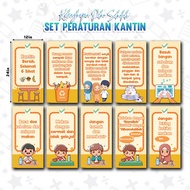 ✨1 DAY SHIP✨ SET PERATURAN KANTIN / CANTEEN RULES / TEBAL KALIS AIR / KECERIAAN KANTIN SEKOLAH / KAN