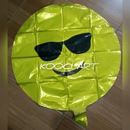 balon foil smile emoticon kacamata/balon emoji senyum/balon kekinian